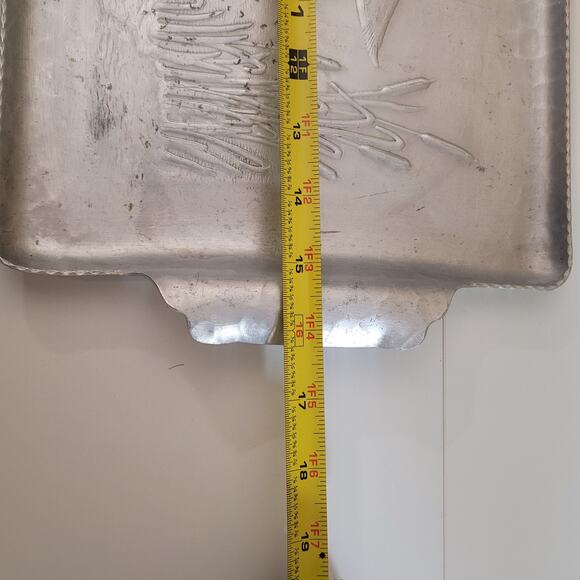 Vintage Aluminum Flying Duck Snack Serving Tray 16" Rustic Cabin Mid Century Mod - Picture 7 of 9